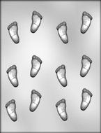 CK Products 1-1/2-Inch Foot Prints Chocolate Mold