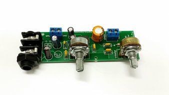 LM386 Audio Amplifier (1/4" headphone jack IN / 2 pin Out) N4