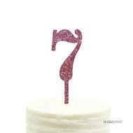 Andaz Press 5th Birthday and Anniversary Acrylic Cake Toppers, Pink Glitter, Number 5, 1-Pack N165