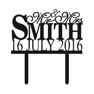 Buythrow Personalized Mr and Mr Cake Topper-gay Cake Topper-wedding Cake Topper N2