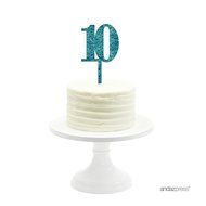 Andaz Press 5th Birthday and Anniversary Acrylic Cake Toppers, Pink Glitter, Number 5, 1-Pack N172