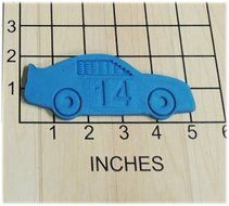 Race Car with Changeable Number Set Cookie Cutter fits with NASCAR theme #1191