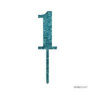 Andaz Press 5th Birthday and Anniversary Acrylic Cake Toppers, Pink Glitter, Number 5, 1-Pack N180