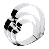 Aprince Cake Mold Mousse Ring - Set of 3 - 6''8''10'' Stainless Steel Cake Mousse Mold Baking Ring (Square) N7