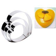 Aprince Cake Mold Mousse Ring - Set of 3 - 6''8''10'' Stainless Steel Cake Mousse Mold Baking Ring (Square) N8