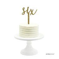 Andaz Press 5th Birthday and Anniversary Acrylic Cake Toppers, Pink Glitter, Number 5, 1-Pack N186
