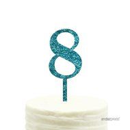 Andaz Press 5th Birthday and Anniversary Acrylic Cake Toppers, Pink Glitter, Number 5, 1-Pack N188