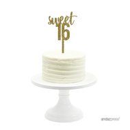 Andaz Press 5th Birthday and Anniversary Acrylic Cake Toppers, Pink Glitter, Number 5, 1-Pack N189
