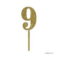 Andaz Press 5th Birthday and Anniversary Acrylic Cake Toppers, Pink Glitter, Number 5, 1-Pack N194