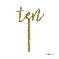 Andaz Press 5th Birthday and Anniversary Acrylic Cake Toppers, Pink Glitter, Number 5, 1-Pack N196