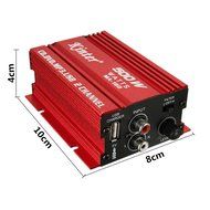 ELEGIANT 500W Mini Hi-Fi 2CH Amplifier Booster Radio MP3 Stereo with Power Cable for Car Motorcycle Home N3