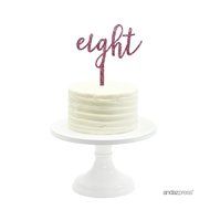 Andaz Press 5th Birthday and Anniversary Acrylic Cake Toppers, Pink Glitter, Number 5, 1-Pack N197