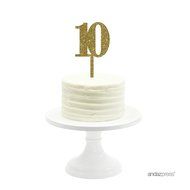 Andaz Press 5th Birthday and Anniversary Acrylic Cake Toppers, Pink Glitter, Number 5, 1-Pack N198