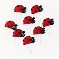 Ladybug Cupcake Picks - 24 ct