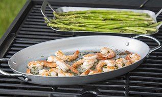 TableCraft BBQ158M BBQ Oval Roasting Pan, Coated Steel, 15-Inch by 7-Inch N6