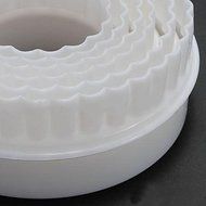 Y&amp;XL&amp;H Plastic 6Pcs Round Scalloped Fluted Reversible Cookie Pastry Biscuit Cake Cutter