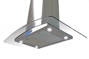 FIREBIRD Stainless Steel 36" Euro Style Island Mount Range Hood LED Screen N6