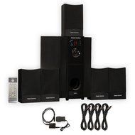 Theater Solutions TS511 Home Theater 5.1 Speaker System with Optical Input and 4 Extension Cables