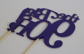 All About Details Purple The Big 9OH! Cake Topper N3