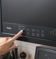 GE PVM9005DJBB Profile 2.1 Cu. Ft. Black Over-the-Range Microwave N4