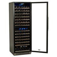 EdgeStar 155 Bottle Built-In or Freestanding Dual Zone Wine Cooler - Stainless Steel/Black N2