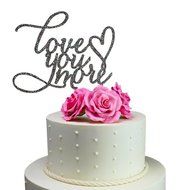 Sugar Yeti Made In USA Wedding Cake Topper Love You More #20 Gold Mirror N9