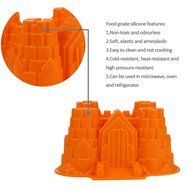 ANPHSIN Creative DIY Silicone Cake Mold-Single Cavity Castle Shape Bakeware Collection Cake Pan-Green N6