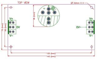 Electronics-Salon 1PCS Capacitor Filter Bare PCB, Support 6pcs D35mm Electrolytic Capacitors. N4