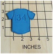 Baseball or Soccer Jersey with Changeable Number Set Cookie Cutter #1189