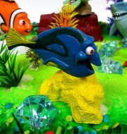FINDING DORY 20 Piece Birthday CAKE Topper Set, Featuring Dory, Nemo and Friends, Decorative Themed Accessories... N7