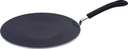 Kitchen King USA KK 7070130 Asian Style Non-Stick Tawa, 12", Black/Grey