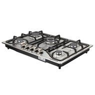 METAWELL 30" Stainless Steel 5 Burner Built-in Stoves NG Gas Hob Cooktops Cooker N3
