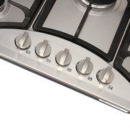 METAWELL 30" Stainless Steel 5 Burner Built-in Stoves NG Gas Hob Cooktops Cooker N4