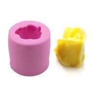 VANKER Novelty 3D Rose Flower Shape Mold Handmade Craft Soap Candle Mould Reusable Cool N4