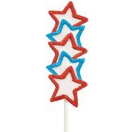 Wilton 4-Cavity Stacked Stars Silicone Mold, Blue, Pack of 2 (2105-0546) N4