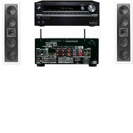 Klipsch KL-6504-THX In-Wall LCR Speaker(Pair) Onkyo TX-NR838 7.2 Channel Network- White