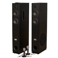 Acoustic Audio TSi300 Bluetooth Powered Floorstanding Tower Multimedia Speakers with Mics TSi300M2