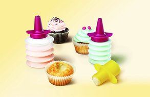 Metaltex 252414 Decorating Set for cupcake/muffin, Multicolored N4