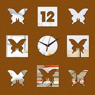 wall clock Quartz watch acrylic mirror home decor European decorative painting diy stickers Pointer N2