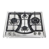 Windmax 23" Curve Stainless Steel 4 Burner Stove NG/LPG Hob Cooktops Cooker N2