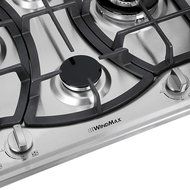 Windmax 23" Curve Stainless Steel 4 Burner Stove NG/LPG Hob Cooktops Cooker N3