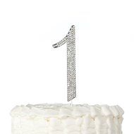 Number 7 Cake Topper, Birthday or Anniversary Party Decoration, Rhinestone Metal Top (7) N32