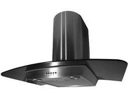 Range Hood Stainless Steel Black Glass 24" KA-144-BLG N2