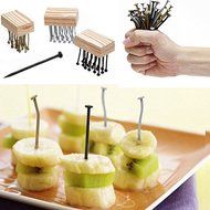 Teanfa Cool Nails Shape Fruit Fork Reusable Party Picks N7