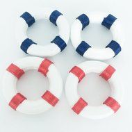 Boat Life Rings Swim Rings Miniature Fairy Garden set of 4, Aquarium Terrariums Miniature Gardens Doll House Cake... N2