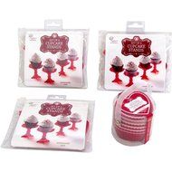 Set of 12 Red and Pink Heart Shaped Silicone Cupcake Molds / Stands - - 12 Red Cupcake Stands and 12 Red &amp; Pink... N2