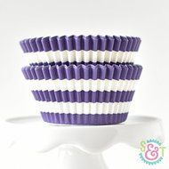 Rugby Stripe Navy BakeBright Greaseproof Cupcake Liners N11