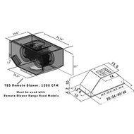 Z Line T95 1200 cfm Remote Dual Blower, Steel