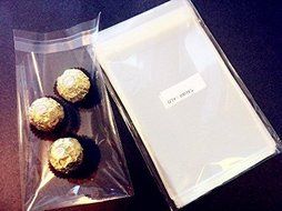 HI-BOOM 100 Pcs 6x9 Clear Resealable Cello / Cellophane Bags Good for Bakery Candle Soap Cookie