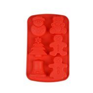 inkint 6 Capacity Silicone Fondant Cake Mold Christmas Trees Snowmen Bell Bear Shape Cake Pudding Chocolate Making... N4